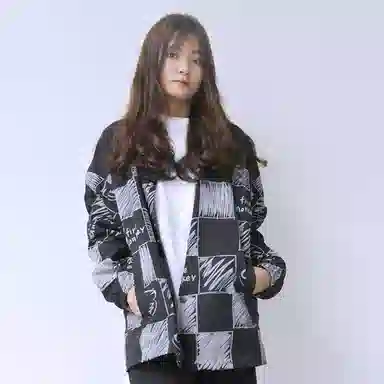FireMonkey Checkered Print Jacket