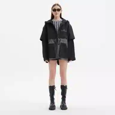 Valeria Obbaco SS21 Logo Reflective Mesh Hoodie Jacket