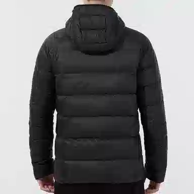 Puma Logo Down Jacket Hoodie Black