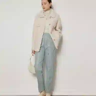 美洋 纯色堆堆领长袖针织衫 女款