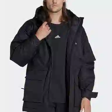 adidas Logo Print Down Jacket