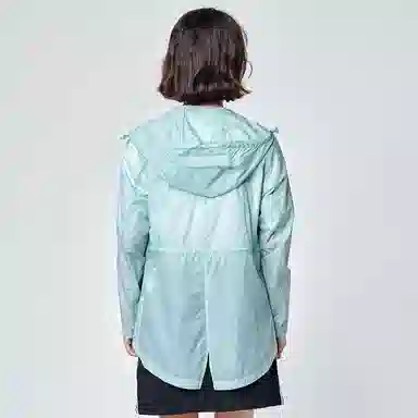 探路者 纯色户外运动休闲防晒轻薄透气连帽皮肤衣 女款