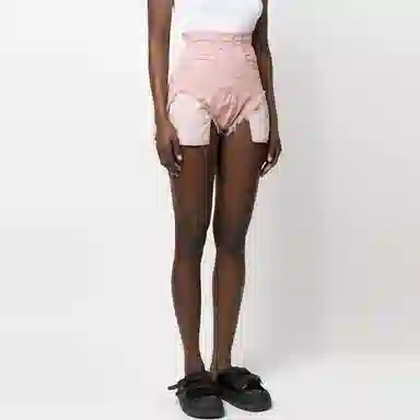 Rick Owens DRKSHDW SS23 Pink Denim Shorts