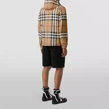 Burberry Logo Hoodie Jacket Brown
