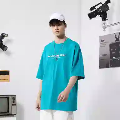 TVX Letter Print Oversized Cotton T-Shirt