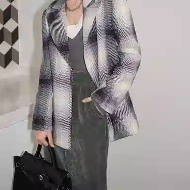 美洋 灯芯绒开叉休闲长裙 陨石灰