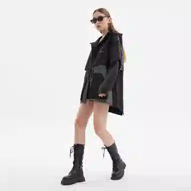 Valeria Obbaco SS21 Logo Reflective Mesh Hoodie Jacket