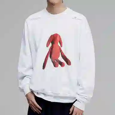ROARINGWILD AW21 3D Rabbit Crewneck Sweatshirt White