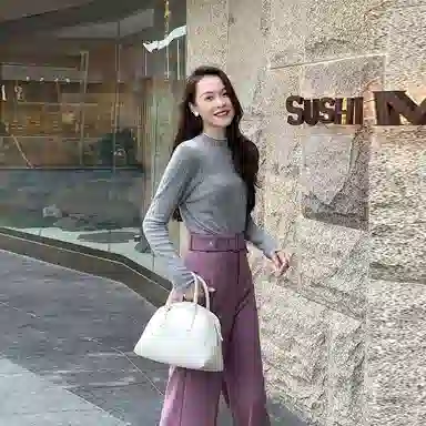 美洋 高腰直筒阔腿西装休闲裤 女款