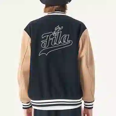 FILA Fusion Retro Baseball Jacket Black
