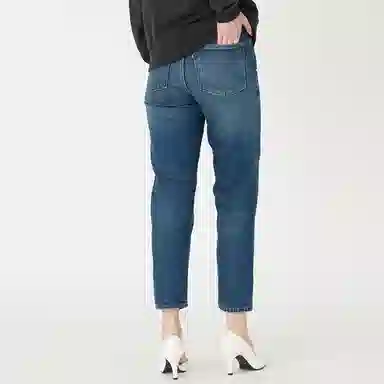 Levis Straight Crop Jeans Blue