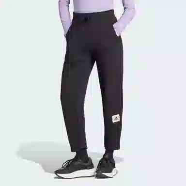 adidas Lounge French Terry Barrel-Leg Pants Logo