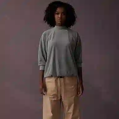 Fear of God Essentials Mock Neck Sweatshirt Sycamore