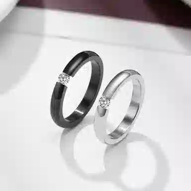 恋朵 情侣戒指一对价 时尚简约钛钢戒指情侣对戒指环男女  #闪耀银河# 情侣款