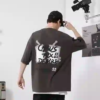 TVX Letter Print Oversized Cotton T-Shirt