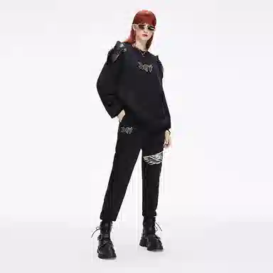 Boy London FW21 Mechanical Eagle Logo Embroidered Sweatshirt