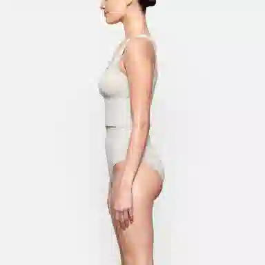 SKIMS Cotton Rib Tank Light Heather Grey