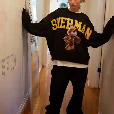 Drew House FW22 3D Sherman Boxy Crewneck - 3D Sherman Black