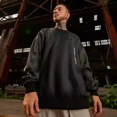 木村三社 数码印花卫衣 男女同款