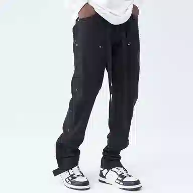 HARSH AND CRUEL Black Straight Pants