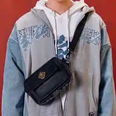 Chusan PVC Crossbody Bag Black