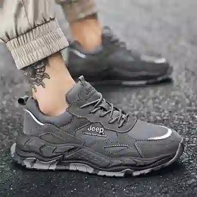 Jeep Low-Top Mesh Sneakers Grey