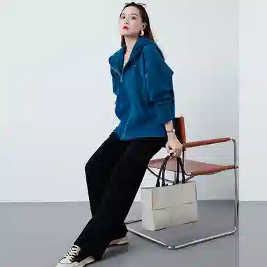 美洋 纯色高腰系带阔腿长裤 女款