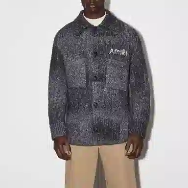 AMIRI SS23 Logo Embroidered Cardigan
