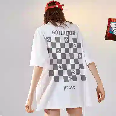 Kimura Sansha Checkered Loose T-Shirt