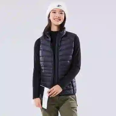 探路者 纯色户外透气舒适轻薄保暖防泼水羽绒马甲 女款