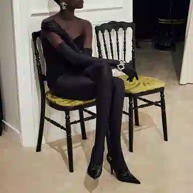 Saint Laurent SS23 Letter Knit Leggings Black