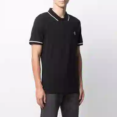 Calvin Klein Logo Embroidered Polo Shirt Black