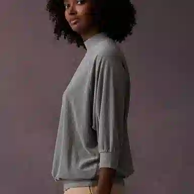 Fear of God Essentials Mock Neck Sweatshirt Sycamore