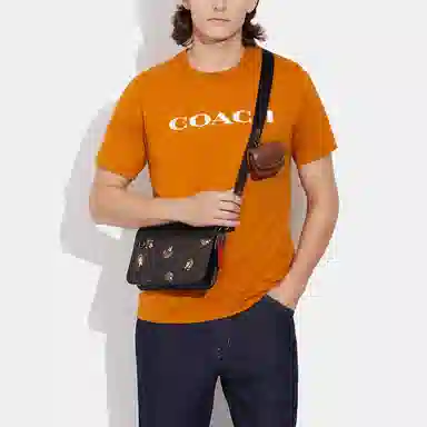 COACH Heritage 25 Hedgehog Print Bag Brown