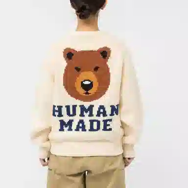 HUMAN MADE SS23 Bear Raglan Knit Sweater