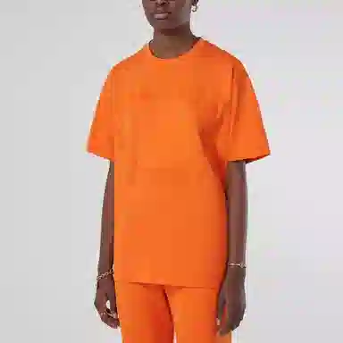 Burberry FW22 Embroidered T-Shirt Orange