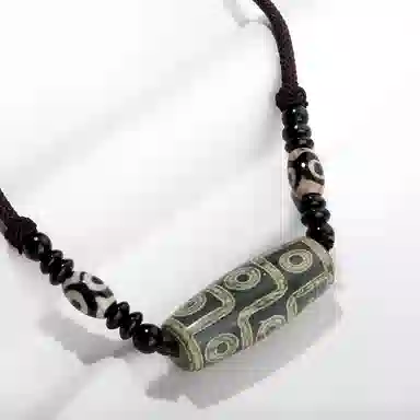 周百福 九眼天珠 古风挂绳运珠本命年生肖守护神 招财转运吉祥平安国潮新中式 玛瑙 项链 男女同款情侣款