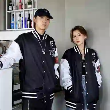 FireMonkey Baseball Jacket Black White