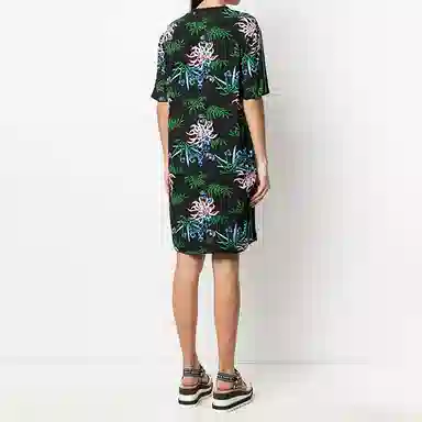 KENZO Tiger Embroidery Dress Black