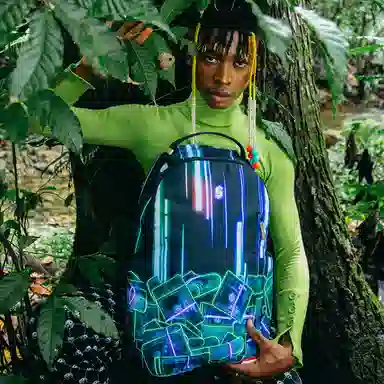 SPRAYGROUND Cyberpunk Neon Backpack
