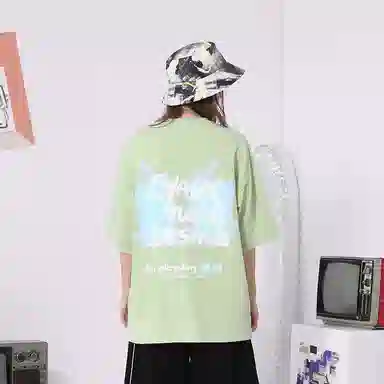 TVX Letter Print Oversized Cotton T-Shirt