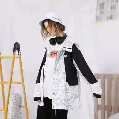 XXGOGO Paisley Patchwork Hooded Jacket