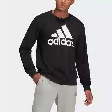 adidas M Bl Ft Swt Logo Crew Sweatshirt Black