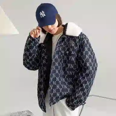 MLB Yankees Detachable Collar Jacket Navy