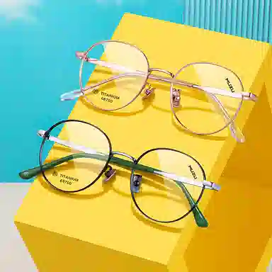 MUZU Round Frame Eyeglasses