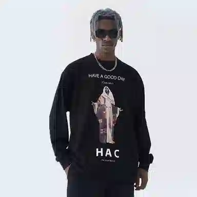 HARSH AND CRUEL Retro Street King Long Sleeve Tee