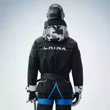 波司登 四重温控极地防风雨鹅绒色块字母可脱卸帽厚款羽绒服 男款 黑色
