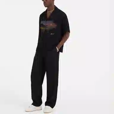 REPRESENT Scenic Letter Print Shirt Black