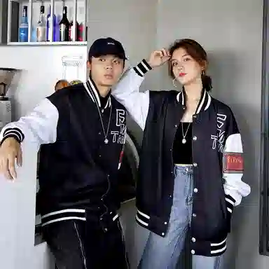 FireMonkey Baseball Jacket Black White