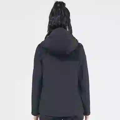 探路者 纯色拉链连帽运动三合一冲锋衣 女款